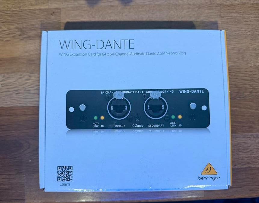 Behringer WING-DANTE uitbreidingskaart, Ophalen of Verzenden, Zo goed als nieuw, Audio