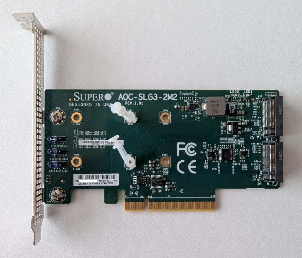 Supermicro AOC-SLG3-2M2, Computers en Software, Intern, Server, SSD, Ophalen of Verzenden