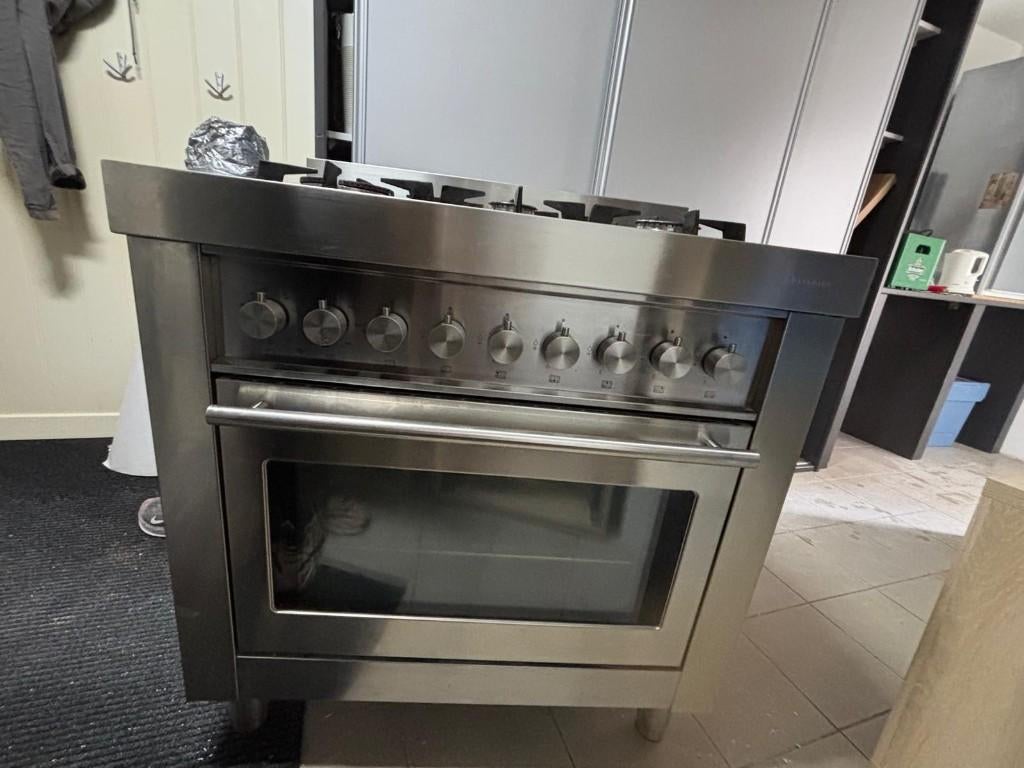 Bosch Solitaire met 6 gaspitten en oven, Ophalen, Gebruikt, 60 cm of meer, Gas