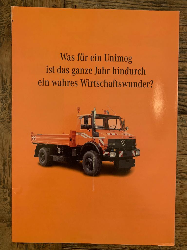 Leaflet folder Mercedes-Benz Unimog U 2400 TG 1994 nieuw, Nieuw, Mercedes-Benz, Mercedes, Ophalen of Verzenden