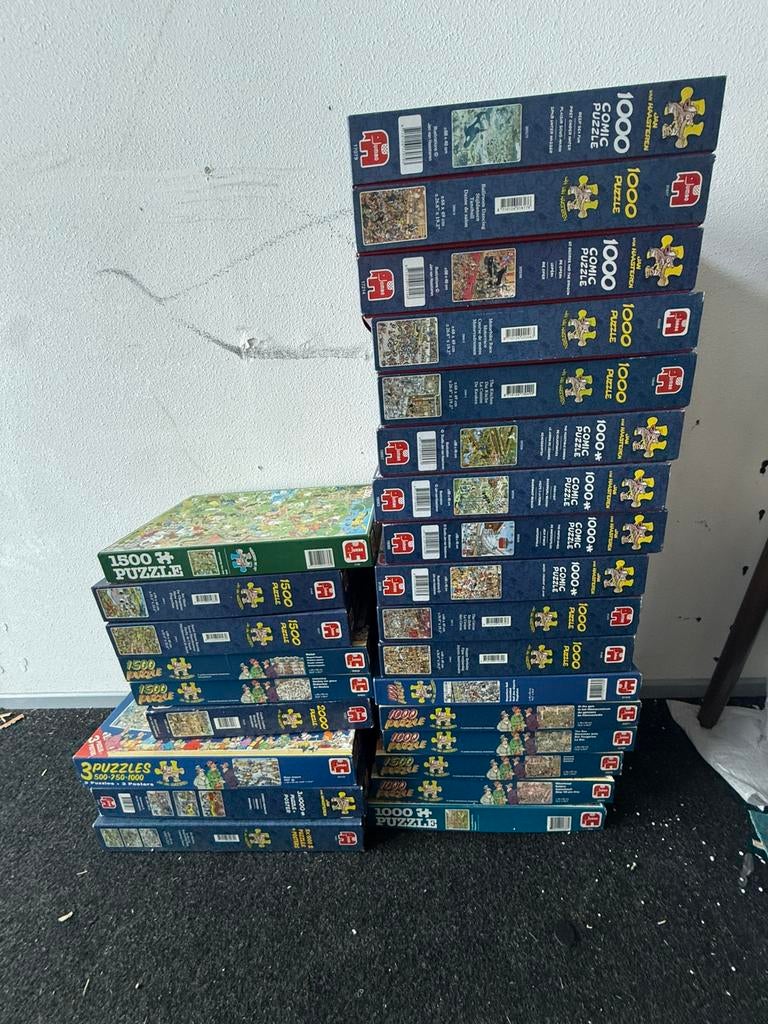 Partij Jan van Haasteren puzzelf 26 stuks, Ophalen of Verzenden, 500 t/m 1500 stukjes, Zo goed als nieuw