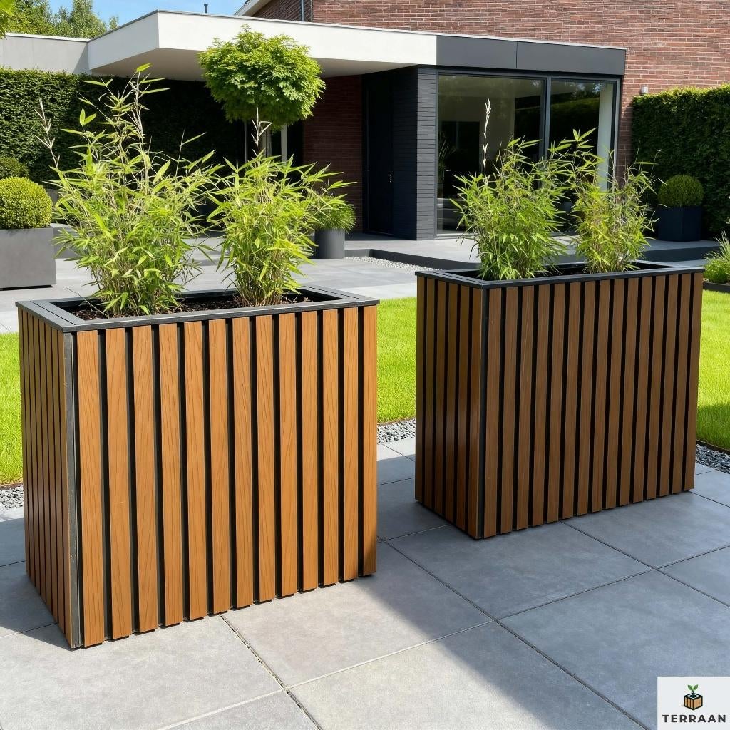 Plantenbak composiet houtlook | op maat | 10 jaar garantie