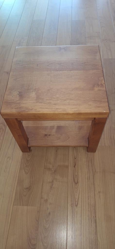 Massiefhouten salontafel 50x50x45cm, Minder dan 50 cm, Gebruikt, Vierkant, Minder dan 50 cm