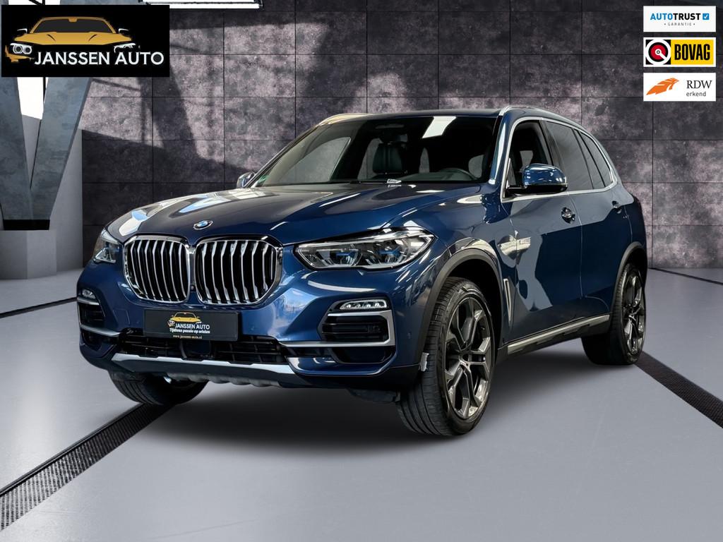 BMW X5 XDrive40i High Executive | H&K | Luchtvering | 21 inc, Gebruikt, Blauw, 340 pk, Bedrijf
