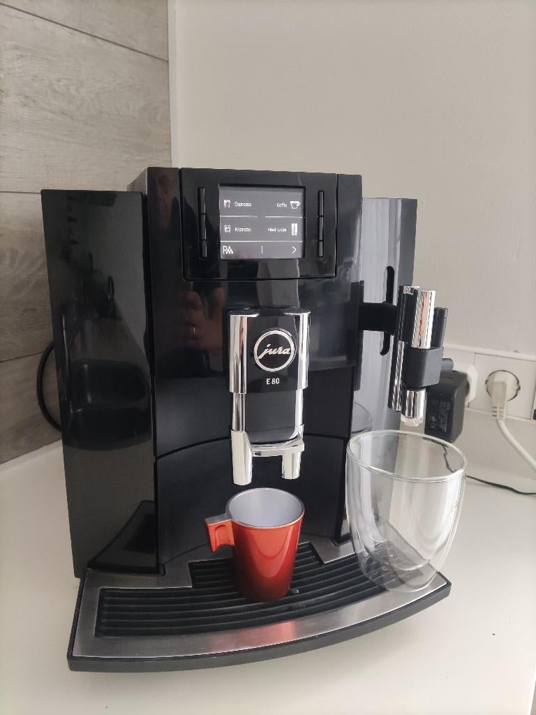Jura e80....zgan....Piano Black, Witgoed en Apparatuur, Koffiezetapparaten, Espresso apparaat, 10 kopjes of meer, Ophalen of Verzenden