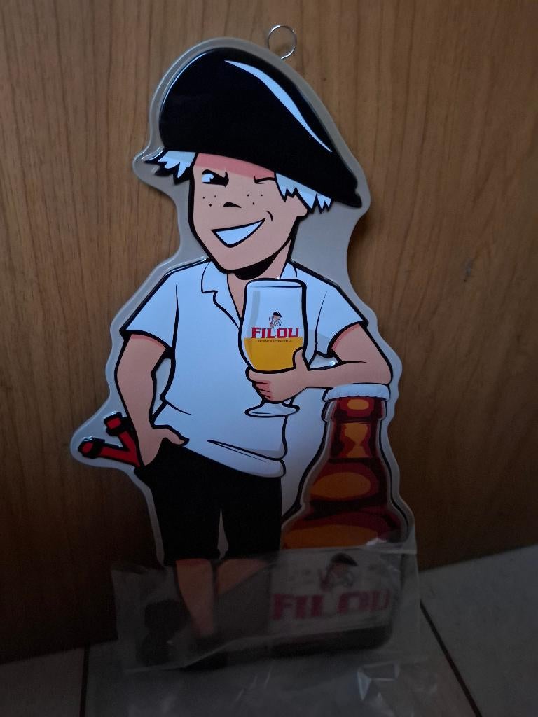 Reclamebord Filou bier, Verzamelen, Biermerken, Ophalen of Verzenden, Nieuw, Reclamebord, Plaat of Schild, Overige merken