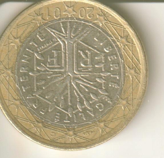 1 euro 2001 Frankrijk, Verzenden, Frankrijk, 2 euro