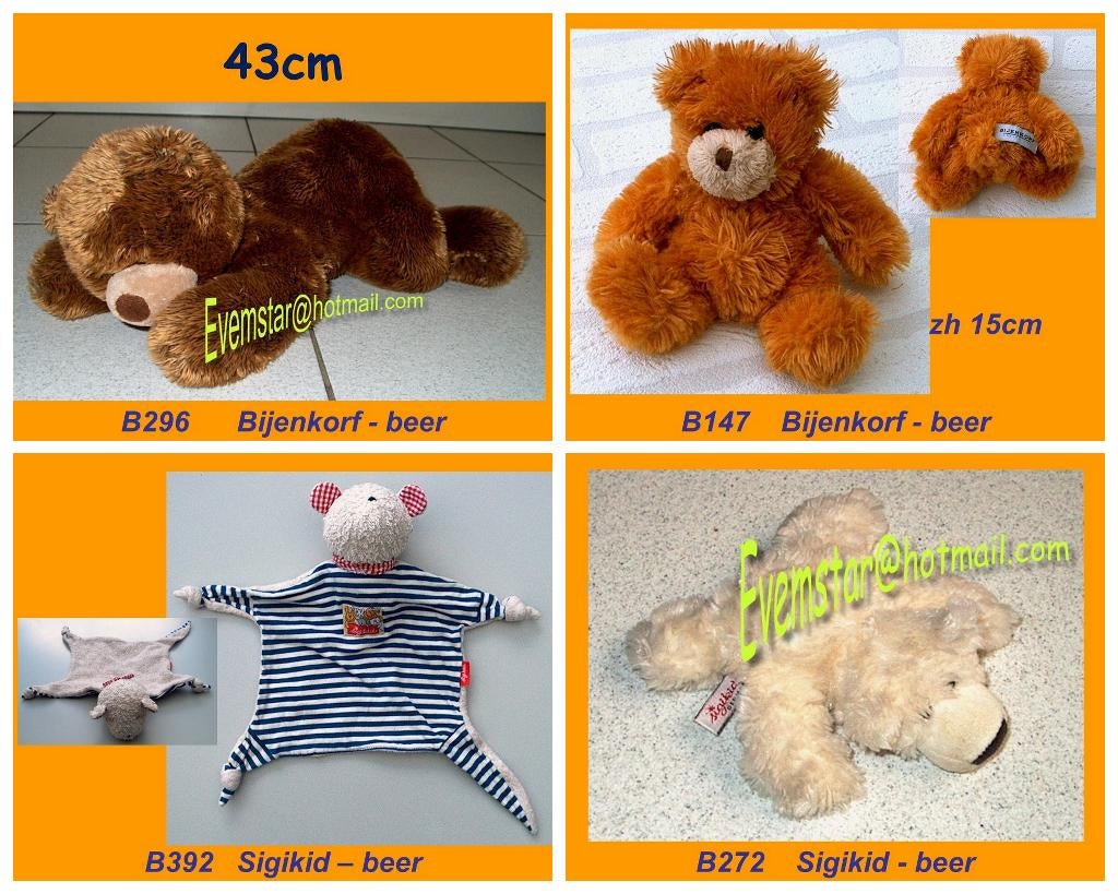 Beer beertje Bijenkorf Sigikid, Kinderen en Baby's, Speelgoed | Knuffels en Pluche, Ophalen, Zo goed als nieuw, Beer