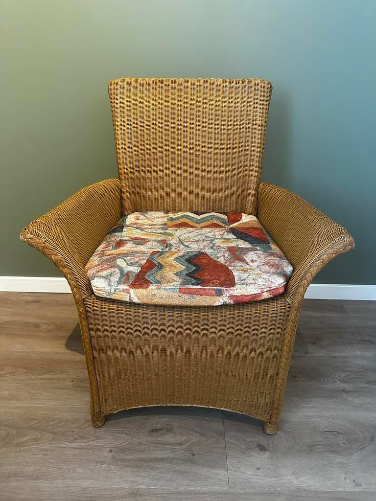 Lloyd Loom fauteuil, Huis en Inrichting, Ophalen, Overige materialen, Bruin, Lloyd Loom