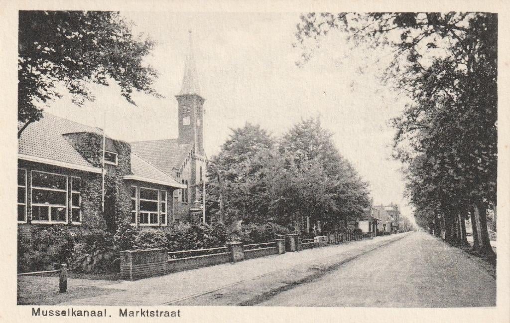 Musselkanaal  O.B.School, Ophalen of Verzenden, 1940 tot 1960, Ongelopen, Groningen
