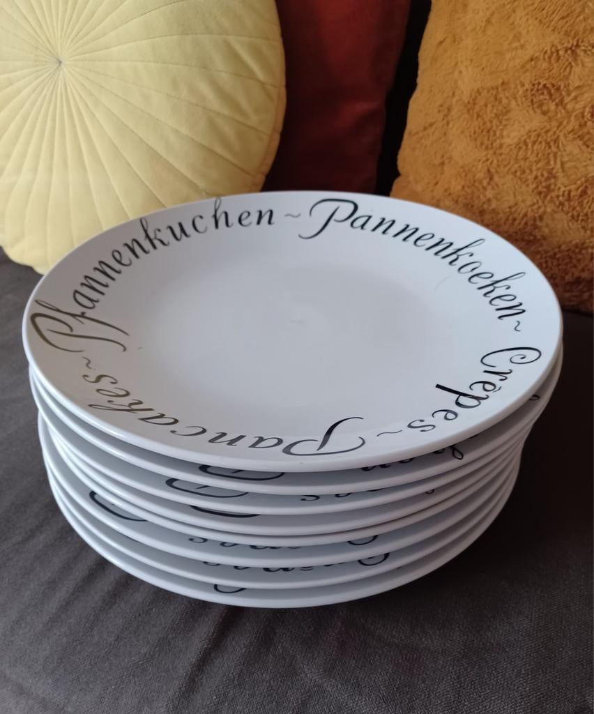8 Grote Pannenkoekenborden - Leuk Design!, Ophalen, Zo goed als nieuw, Bord(en), Overige stijlen