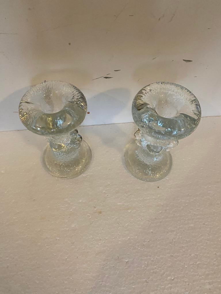 Pukeberg Glasbruck glazen design kandelaars, Overige materialen, Gebruikt, Overige kleuren, Zweden