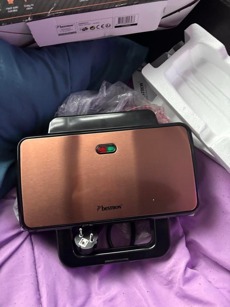 Bestron Tosti-apparaat XL - Nieuw!, Witgoed en Apparatuur, Contactgrills, Ophalen of Verzenden, Uitneembare platen, Nieuw