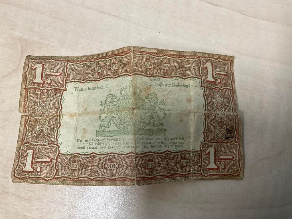 Nederlandse zilverbon van 1 gulden, Ophalen, Nederland, Bankbiljetten