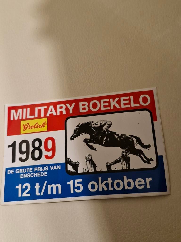 5231 Military Boekelo Grolsch 1989 Sticker, Verzamelen, Ophalen of Verzenden, Gebruikt, Sport