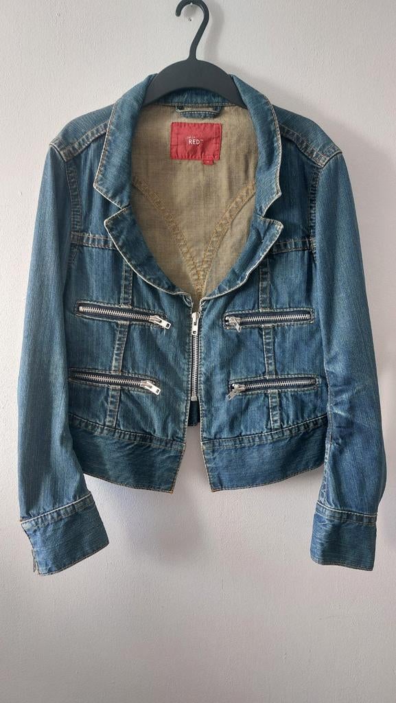 Vintage Levis RED denim jacket M, Maat 38/40 (M), Blauw, Ophalen of Verzenden, Levi’s