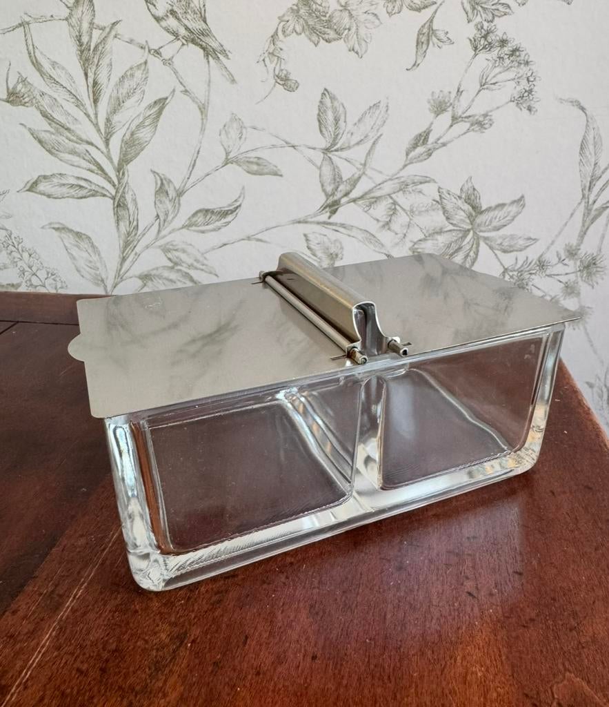 Wilhelm Wagenfeld WMF glazen jampot vintage, Verzamelen, Ophalen of Verzenden, Huis en Inrichting