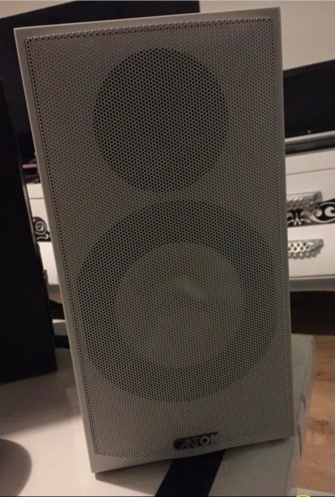 Canton luidsprekers met witte metal frontjes, Overige merken, Verzenden, Zo goed als nieuw, 60 tot 120 watt