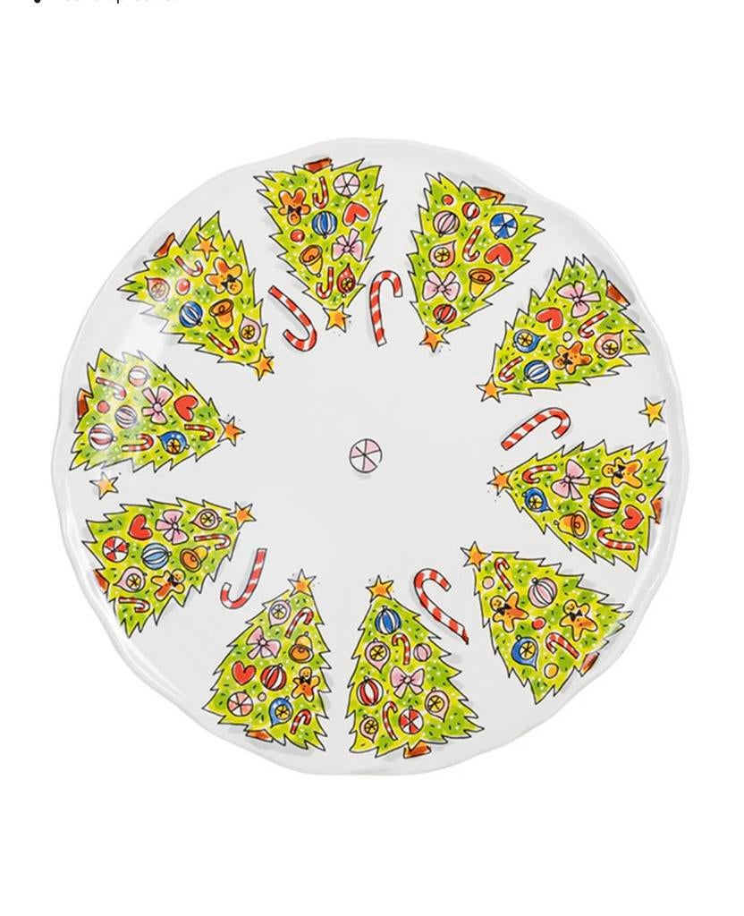 Blond Amsterdam kerstbord met wave rand 31 cm, Blond Amsterdam, Nieuw, Ophalen of Verzenden, Bord(en)