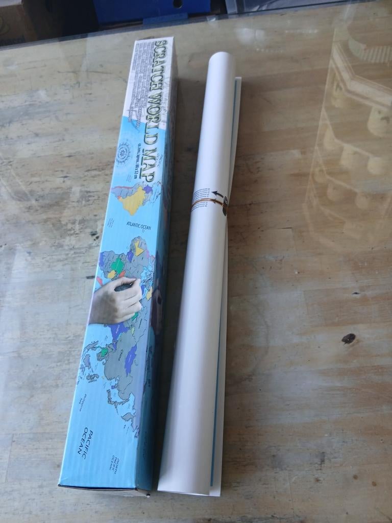 Scratch World Map 88x52 cm - Kras de wereld!, Ophalen of Verzenden, Nieuw