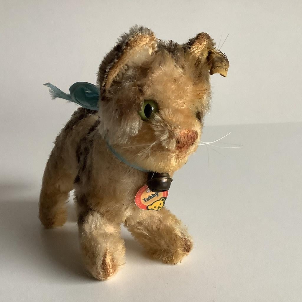 Leuk vintage Steiff katje / poesje “Tabby”, Ophalen of Verzenden