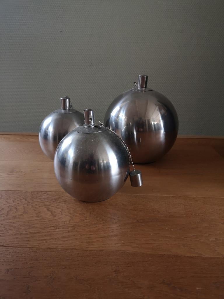 Rvs bio ethanol lamp olie branders nieuw 3 st, Tuin en Terras, Vuurschalen, Ophalen of Verzenden