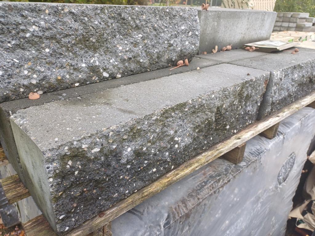 Stapelblok14x15x60cm antraciet opruiming, Tuin en Terras, Bielzen en Borders, Nieuw, Blok, Beton, Minder dan 25 cm, Minder dan 100 cm