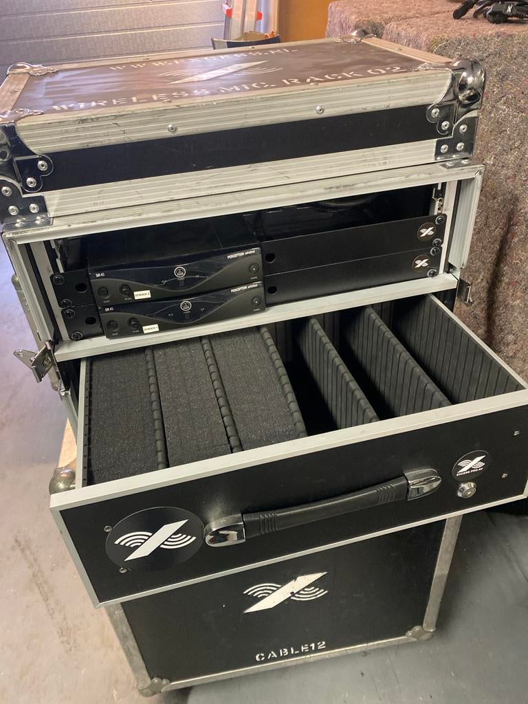 DAP Zenderrack 3HE met 2 AKG SR45 receivers, Muziek en Instrumenten, Microfoons, Ophalen of Verzenden, Gebruikt