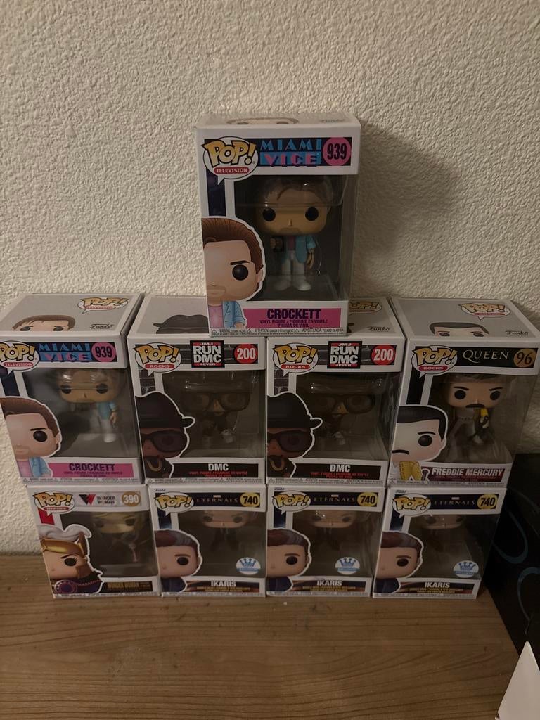 Funko Pop Collectie - Miami Vice, Run DMC, Queen, Eternals, Ophalen of Verzenden, Zo goed als nieuw