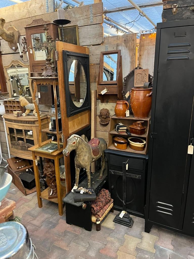 Oud papier machee paard vintage,antiek,brocant NU 125 euro, Ophalen, X, X, X