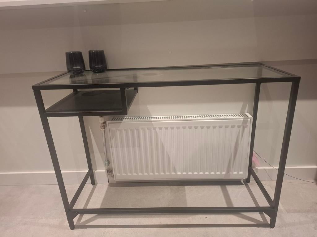 IKEA Laptop Tafel / Dressoir, Ophalen, Gebruikt, Glas, 75 cm of meer
