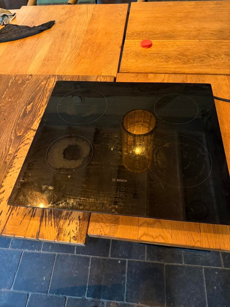 Bosch inductie kookplaat 4 pits 220 V, Ophalen, 4 kookzones, Zo goed als nieuw, Inductie