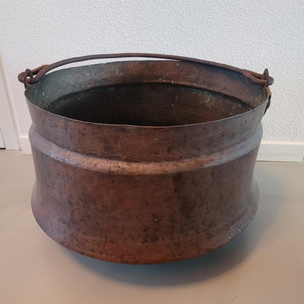Antieke koperen ketel / aker, Antiek en Kunst, Ophalen of Verzenden, Koper