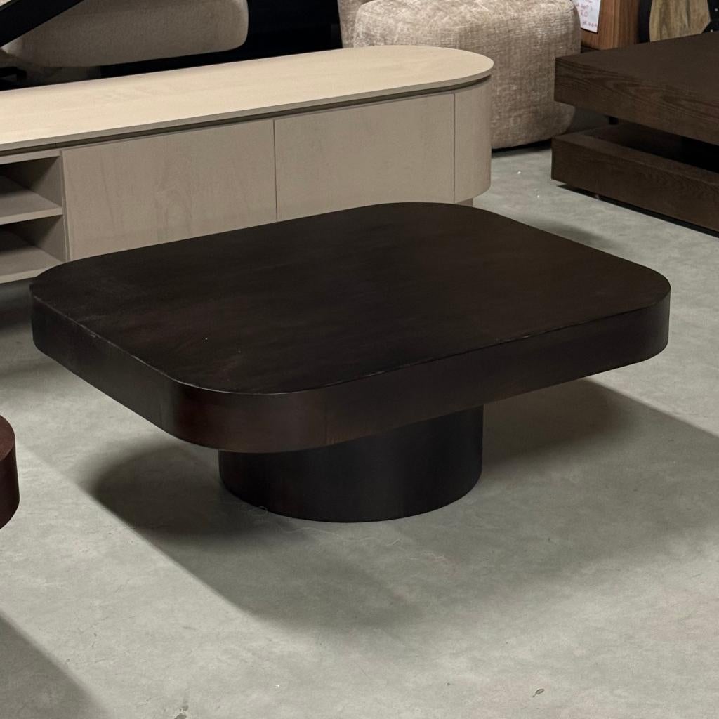 Japandi salon tafel met ronde hoeken **Showmodel**, Ophalen, Japandi, 100 tot 150 cm, Nieuw