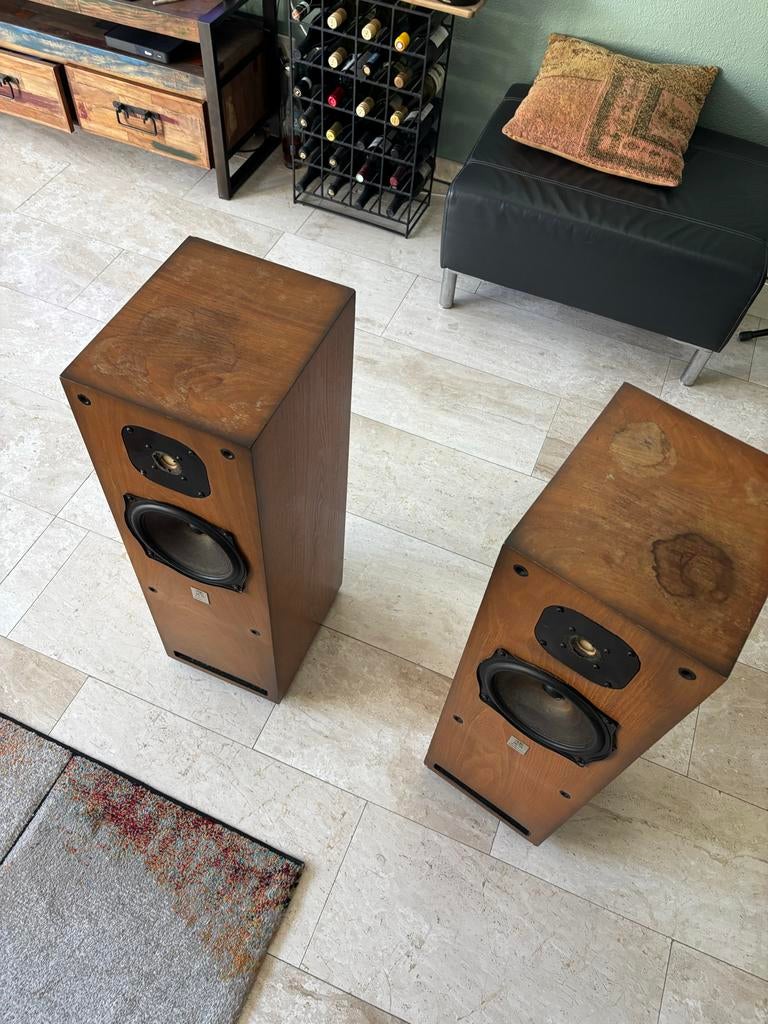 Vintage JMLab DB 25 Luidsprekers - Topgeluid!, Gebruikt, 60 tot 120 watt, Front, Rear of Stereo speakers, Ophalen