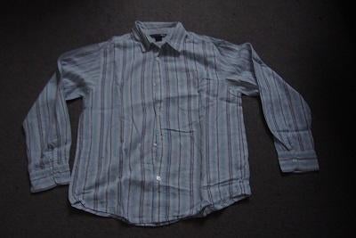 Blauw gestreepte BLOUSE / OVERHEMD Maat 140 Merk LOGG, Ophalen of Verzenden, Gebruikt, Jongen, Overhemd of Blouse