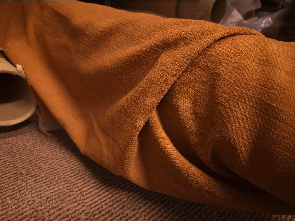 Cognac kleur warme dichte gordijnstof kamerhoog, Ophalen of Verzenden, Nieuw, 200 cm of meer, 200 cm of meer