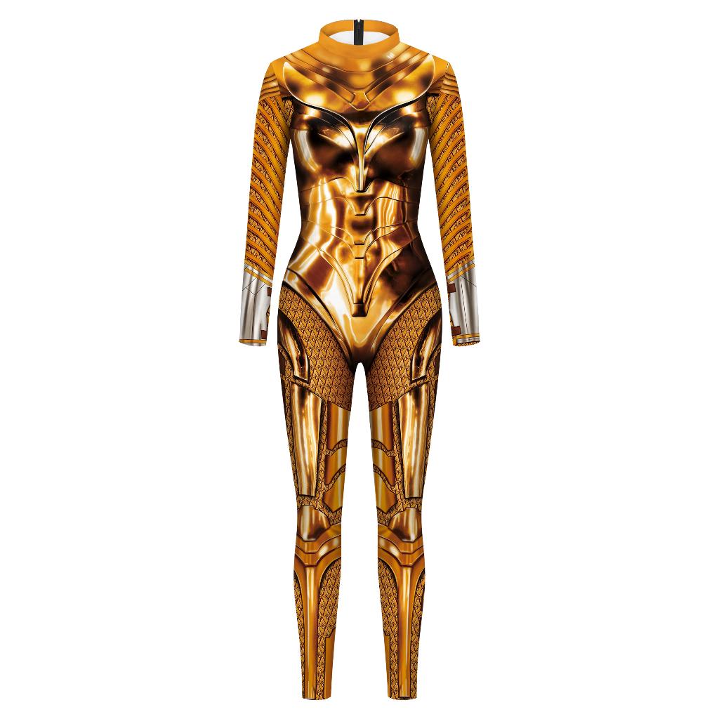 Dames catsuit 19 / bodysuit gouden jumpsuit festival pak, Maat 38/40 (M), Verzenden, Nieuw, Overige thema's