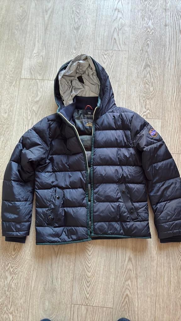 Scotch & Soda dikke winterjas maat L, Kleding | Heren, Ophalen of Verzenden, Zo goed als nieuw, Blauw