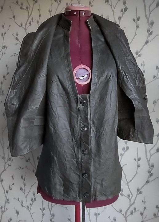 GOOSECRAFT Olijfkleur Lams??-Leren Gilet maat M, Maat 38/40 (M), Goosecraft, Ophalen of Verzenden, Zo goed als nieuw