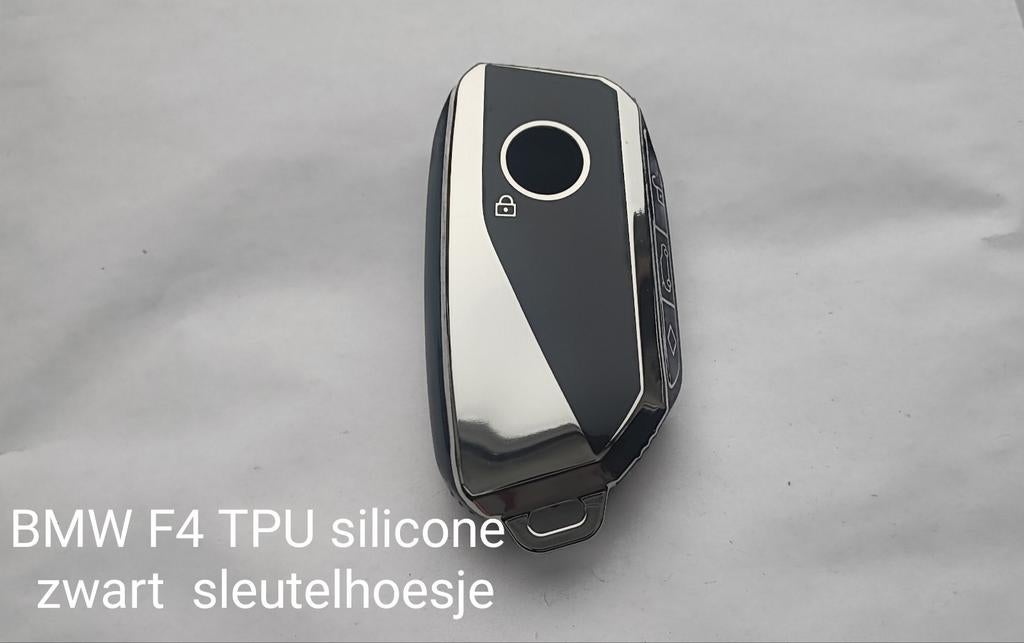 BMW F4 Sleutel Behuizing - TPU Silicone Zwart/Zilver, Ophalen of Verzenden, Nieuw