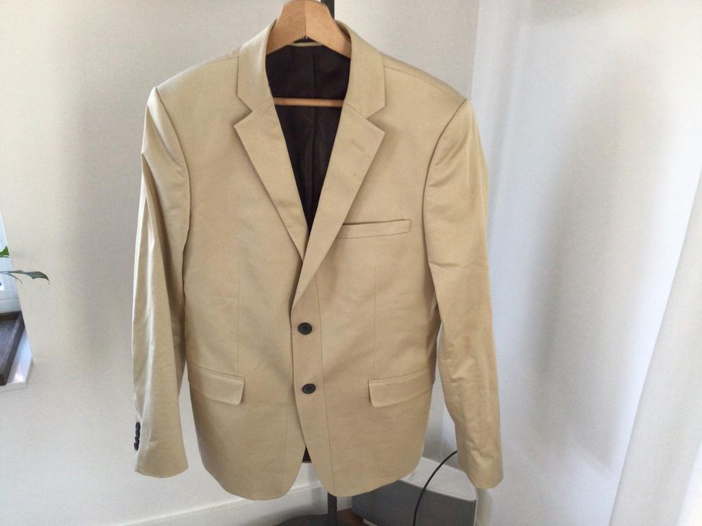 Cold Method Beige Blazer - Maat 50 M, Kleding | Heren, Ophalen of Verzenden, Zo goed als nieuw, Maat 48/50 (M), Beige