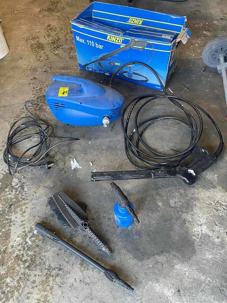 Kinzo Hogedrukreiniger - Gebruikt, Ophalen of Verzenden, Gebruikt, Elektrisch, Met regelbare waterdruk
