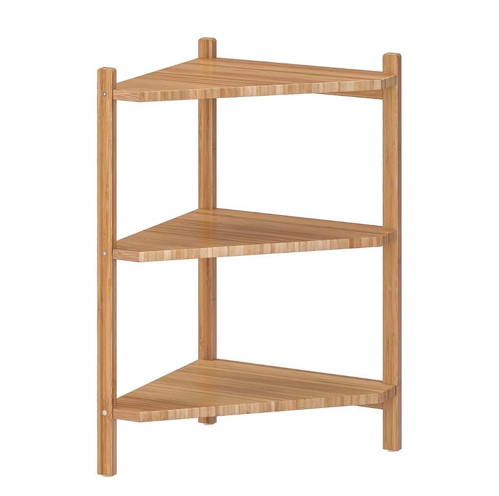 IKEA RAGRUND Hoekrek - Bamboe Badkamer Opberger, Huis en Inrichting, Badkamer | Badkamermeubels, Ophalen, (Half)hoge kast, Minder dan 50 cm