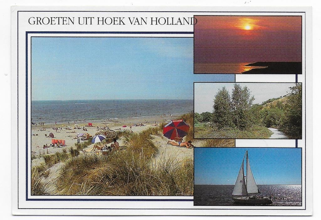 Hoek van Holland gelopen ansichtkaart ( B2609), Ophalen of Verzenden, 1980 tot heden, Gelopen, Zuid-Holland