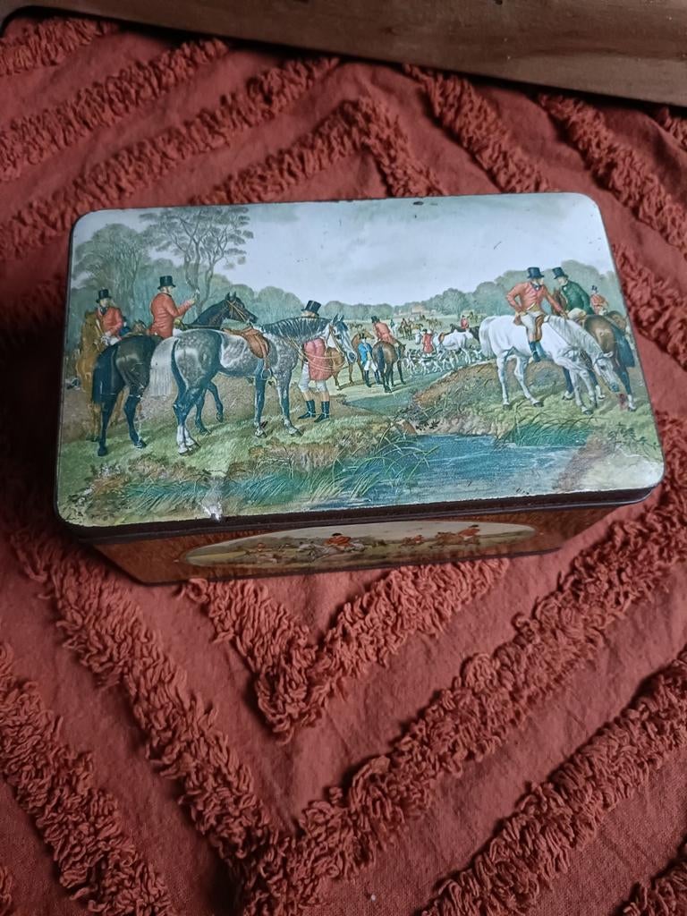 Vintage blik Jacht tafereel, Ophalen of Verzenden, Gebruikt, Overige