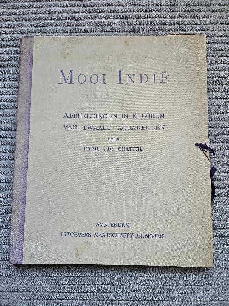 Mooi Indie, afbeeldingen van 12 aquarellen, Ophalen of Verzenden, Zo goed als nieuw