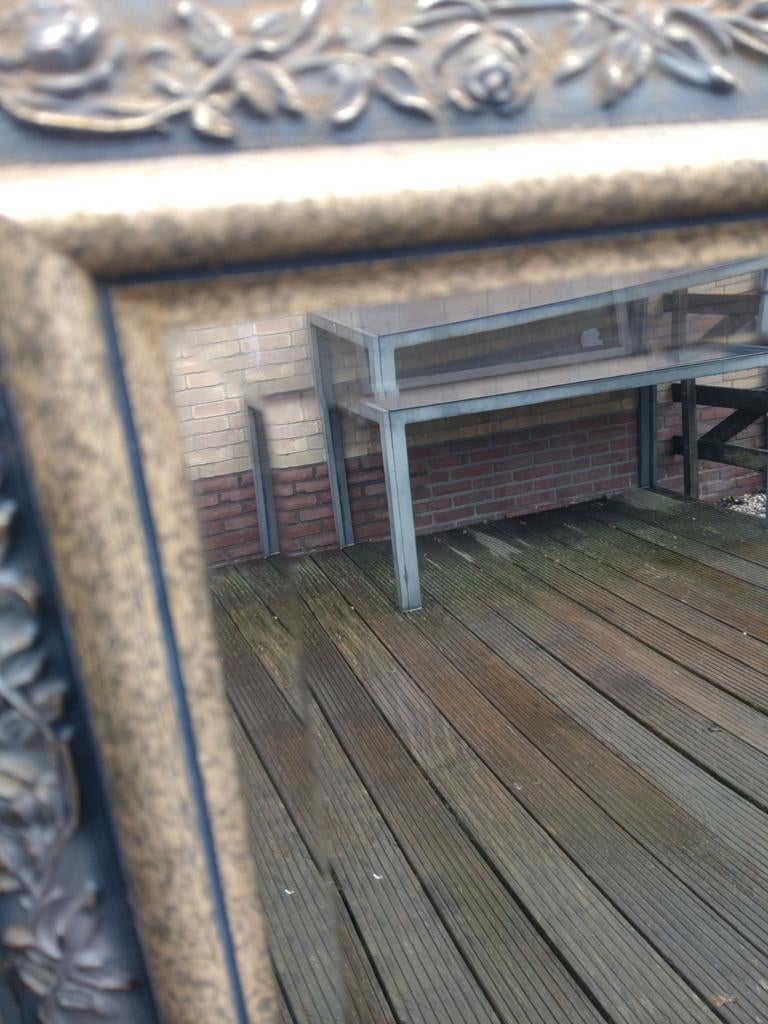 Spiegel Facet geslepen, Ophalen, Zo goed als nieuw, Rechthoekig, Minder dan 100 cm