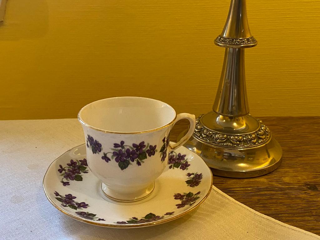 Lente! Servies Queen Anne & Paragon Viooltjes, Antiek en Kunst, Ophalen of Verzenden