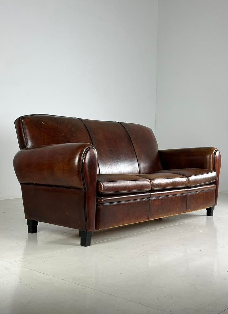 Lounge Atelier bank schapenleer mancave, Ophalen